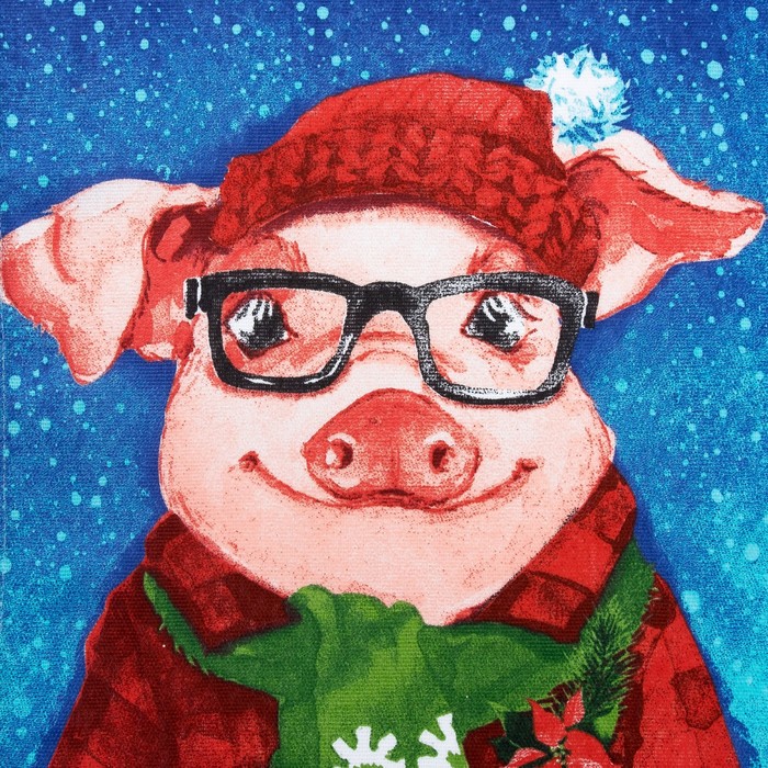 Полотенце "С Новым годом" 35х60 см, 100% хлопок 160 г/м2