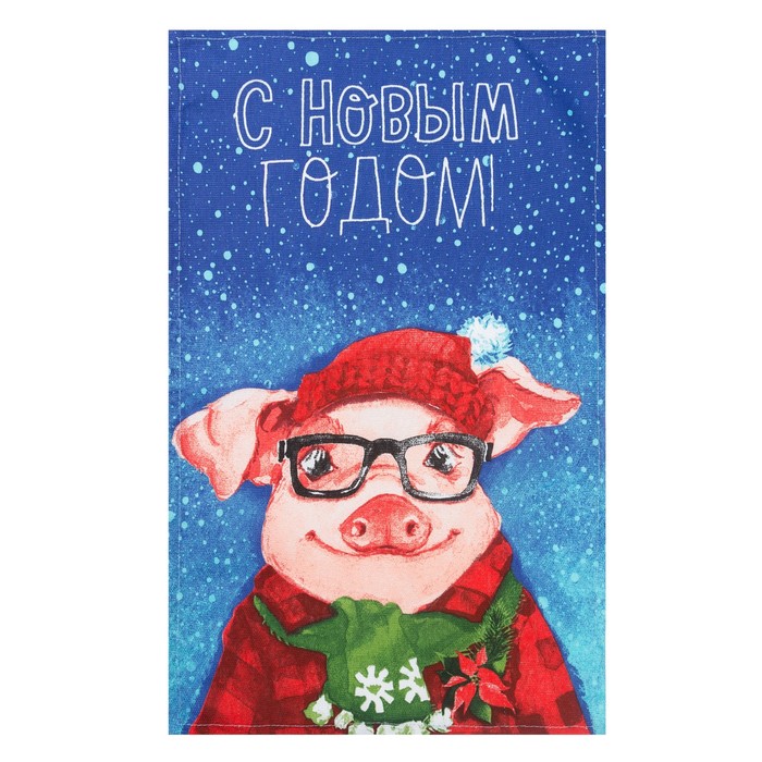 Полотенце "С Новым годом" 35х60 см, 100% хлопок 160 г/м2