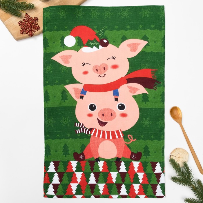 Полотенце "Поросята" 35х60 см, 100% хлопок 160 г/м2