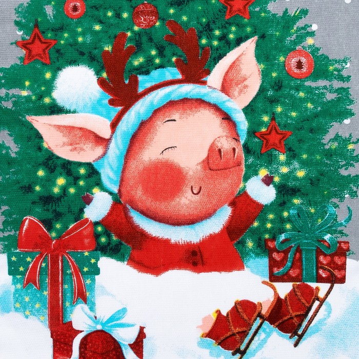 Полотенце "Зима принесёт счастье" 35х60 см, 100% хлопок 160 г/м2