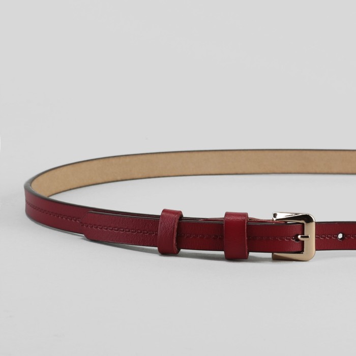 Ремень женский, пряжка золото, цвет бордовый