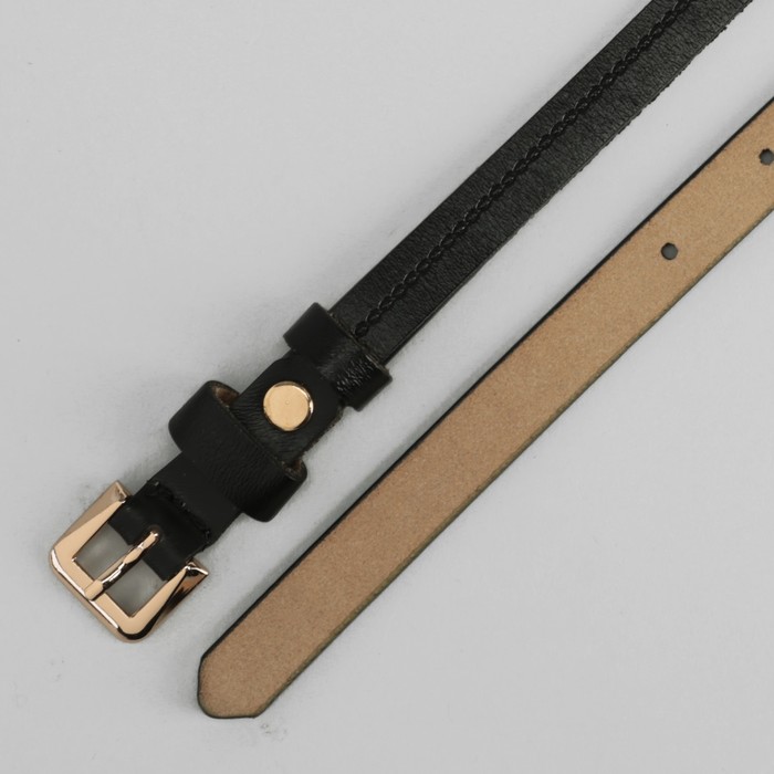 Ремень женский, пряжка золото, цвет чёрный