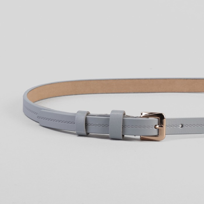 Ремень женский, пряжка золото, цвет серый