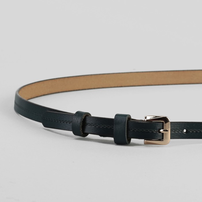 Ремень женский, пряжка золото, цвет синий