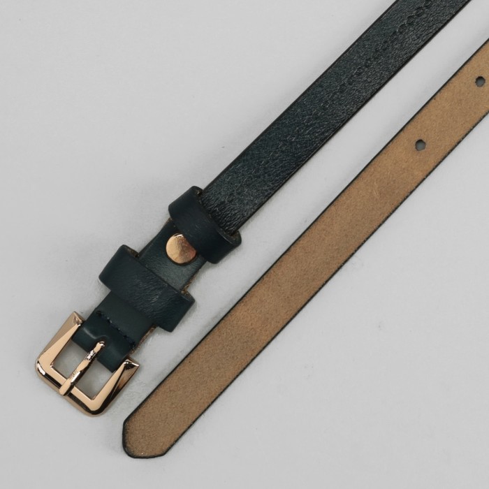 Ремень женский, пряжка золото, цвет синий