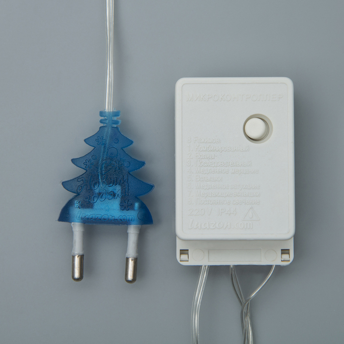 НИТЬ, 5 м, Н.С. LED-50-220V, 8 режимов, СИНИЙ