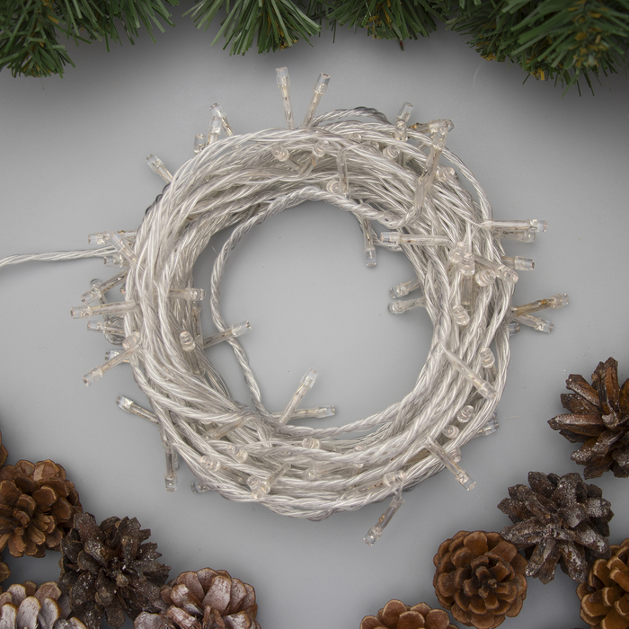 НИТЬ, 10 м, Н.С. LED-100-220V, 8 режимов, ФИОЛЕТ