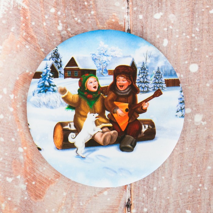 Зеркало в конверте «Детишки», 7 х 7,8 см