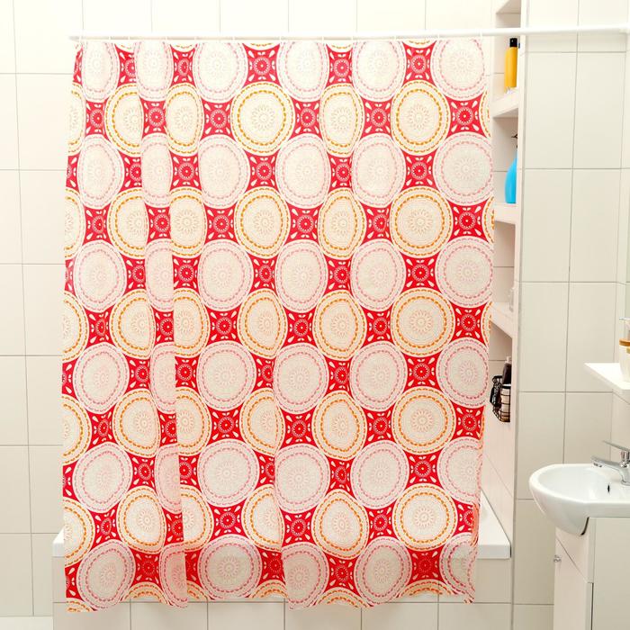 Штора для ванной "Винтаж", 180х180 см,