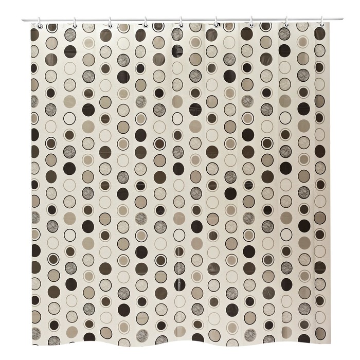 Штора для ванной "Круги", 180х180 см,