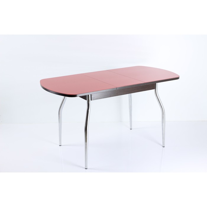 Стол раздвижной ПГ-1 (СТ-2), 1100(1420)х700х760, Венге/Алое/Хром фигурные