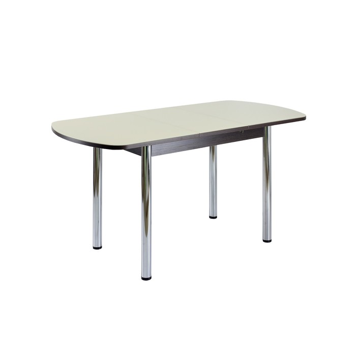 Стол раздвижной ПГ-1 (СТ-1), 1100(1420)х700х760, Венге/Песок/Хром прямые