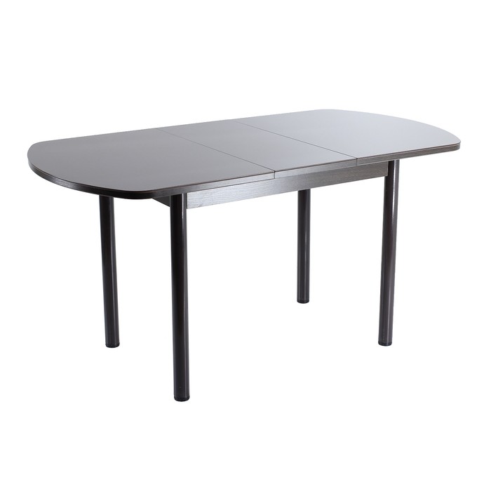 Стол раздвижной ПГ-1 (СТ-1), 1100(1420)х700х760, Венге/Черный/Крашеные прямые