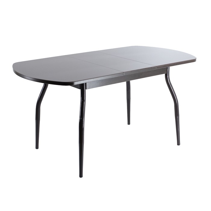 Стол раздвижной ПГ-1 (СТ-1), 1100(1420)х700х760, Венге/Черный/Крашеные фигурные