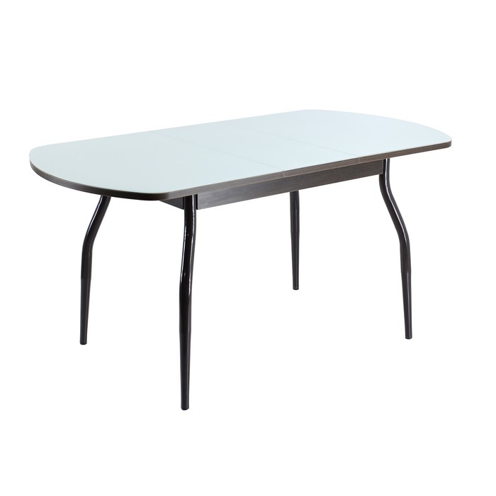 Стол раздвижной ПГ-1 (СТ-1), 1100(1420)х700х760, Венге/Белый/Крашеные фигурные