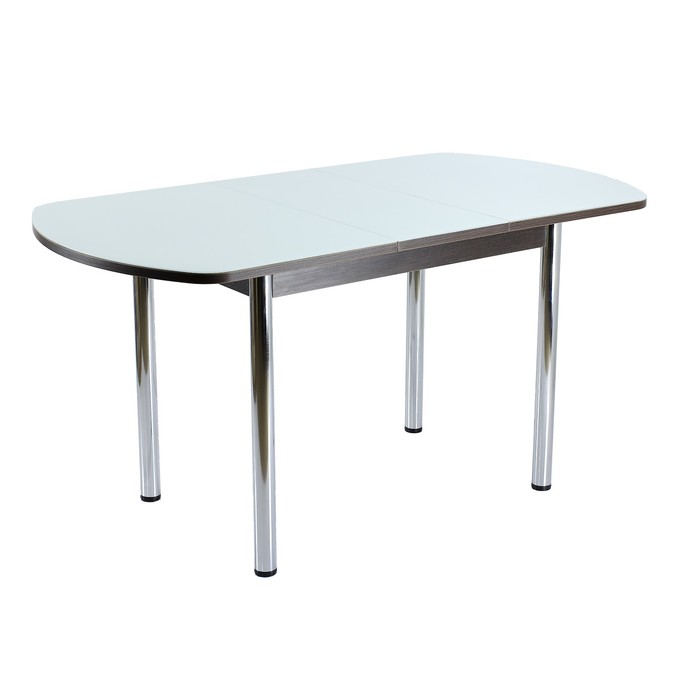 Стол раздвижной ПГ-1 (СТ-1), 1100(1420)х700х760, Венге/Белый/Хром прямые