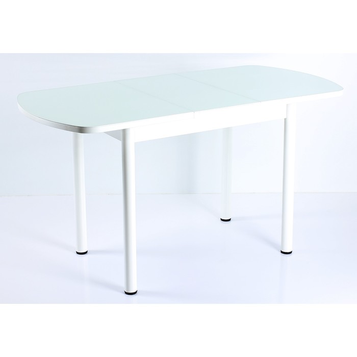 Стол раздвижной ПГ-1 (СТ-1), 1100(1420)х700х760, Белый/Белый/Крашеные прямые