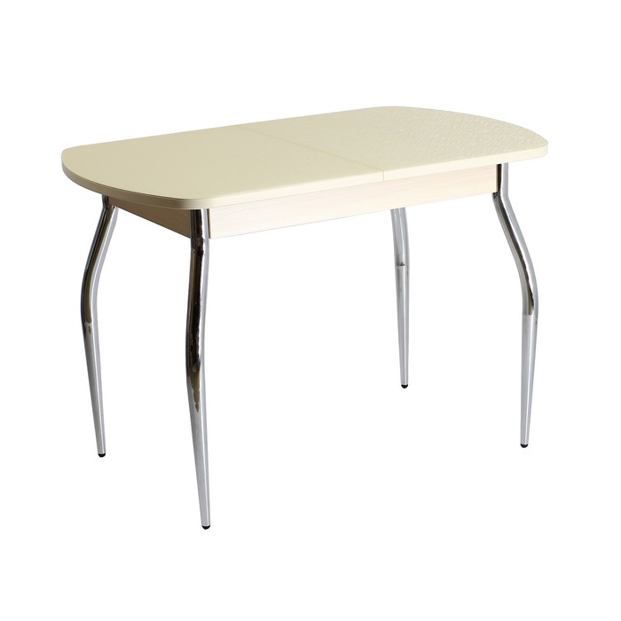 Стол раздвижной Созвездие ПГ-1 (СТ-1), 1100(1420)х700х760, Дуб/Песок/Хром фигурные