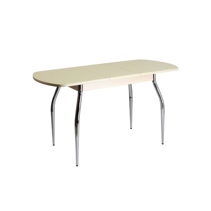 Стол раздвижной Созвездие ПГ-1 (СТ-1), 1100(1420)х700х760, Дуб/Песок/Хром фигурные