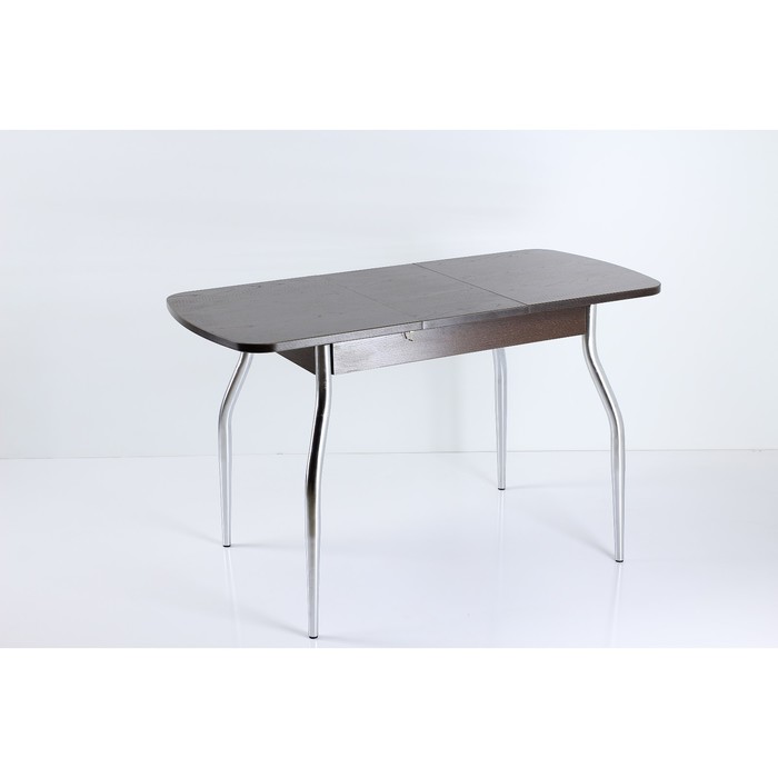 Стол раздвижной ПГ-мини ДСП, 960(1260)х600х760, Венге/Хром фигурные