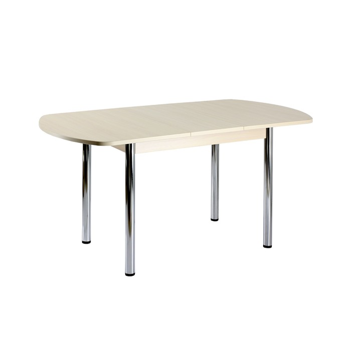 Стол раздвижной ПГ-7 ДСП, 1400(1800)х900х760, Дуб/Хром прямые
