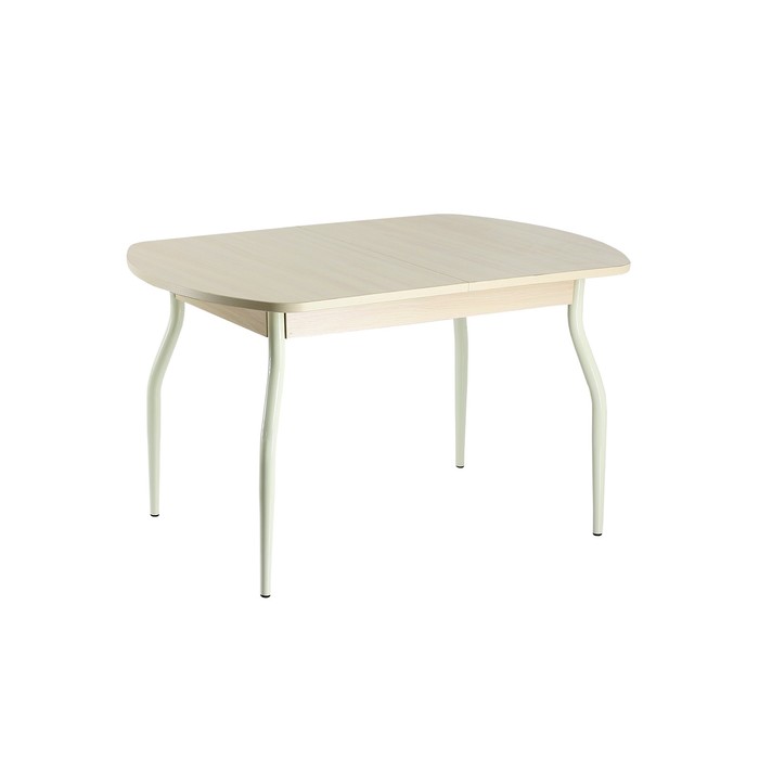 Стол раздвижной ПГ-2 ДСП, 1200(1520)х800х760, Дуб/Крашеные фигурные