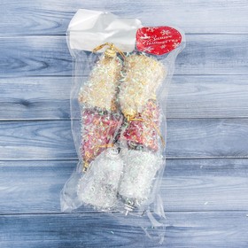 

Украшение ёлочное "Колокольчики - пушинки" (набор 6 шт) 4х6 см микс