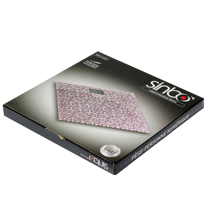 Весы напольные Sinbo SBS 4430, электронные, до 150 кг, цвет пурпурный