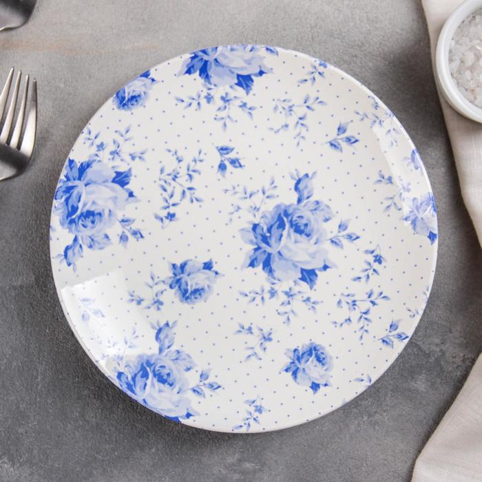 Тарелка 19 см "Кантри. Синие цветы"