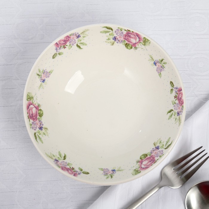 Салатник "Кантри. Розовые цветы" 500 мл