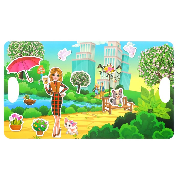 Магнитный набор в сумочке с куклой «Кейт на прогулке»