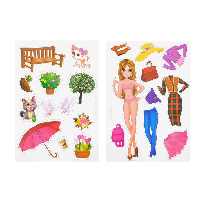 Магнитный набор в сумочке с куклой «Кейт на прогулке»