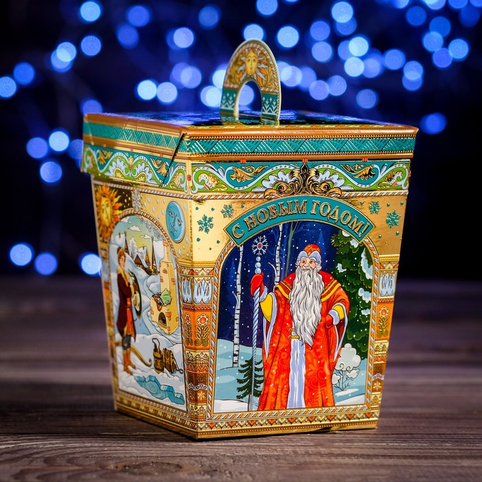 Коробка картонная "Русские сказки", 14,3 х 14,3 х 14,3 см