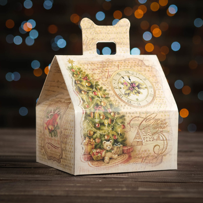 Коробка картонная "Домик, серия декупаж", 16 х 14 х 15,3 см