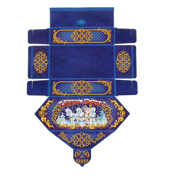 Коробка картонная "Конфета с Новым Годом!", 13 х 25 х 6,7 см