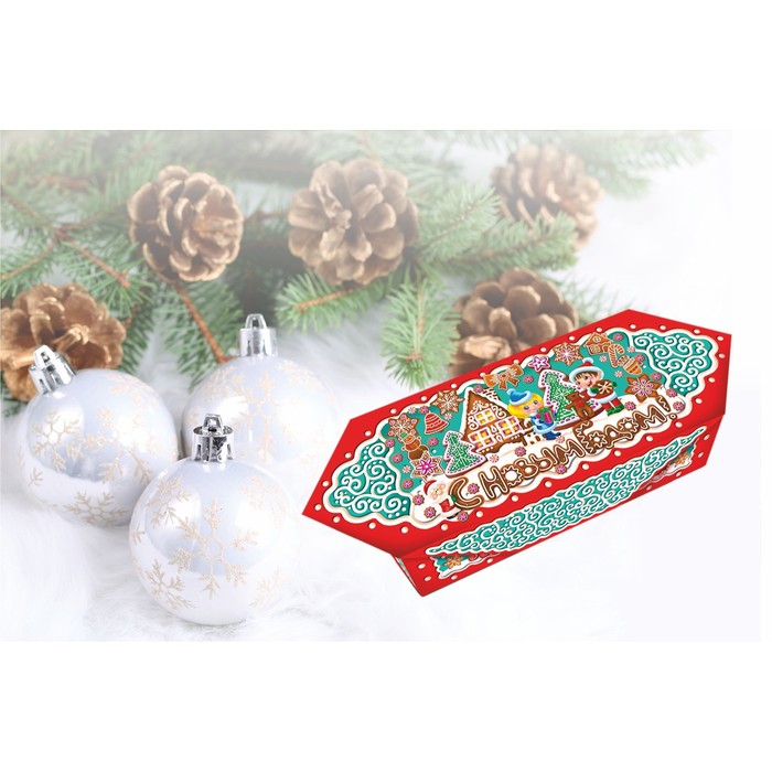 Коробка картонная "Пряничная конфета", 20 х 10 4,3 см