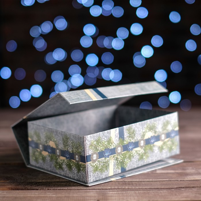 Коробка картонная "Ретро", малый, 18,5 х 14,5 х 7 см