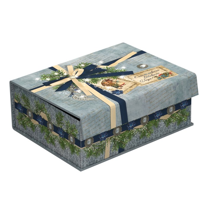 Коробка картонная "Ретро", малый, 18,5 х 14,5 х 7 см