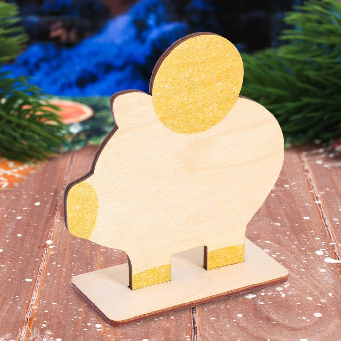 Декор из дерева "Свинка-копилка"