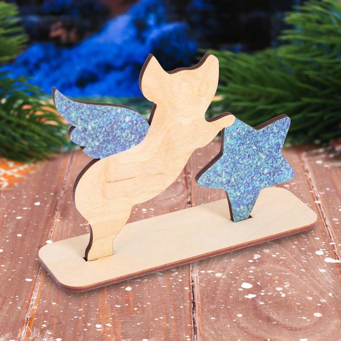 Декор из дерева "Звёздный свин"