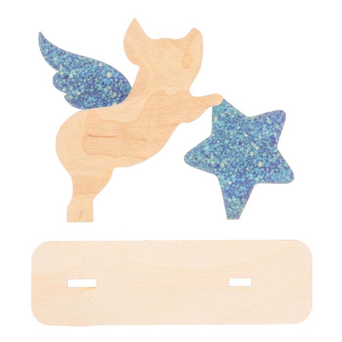 Декор из дерева "Звёздный свин"