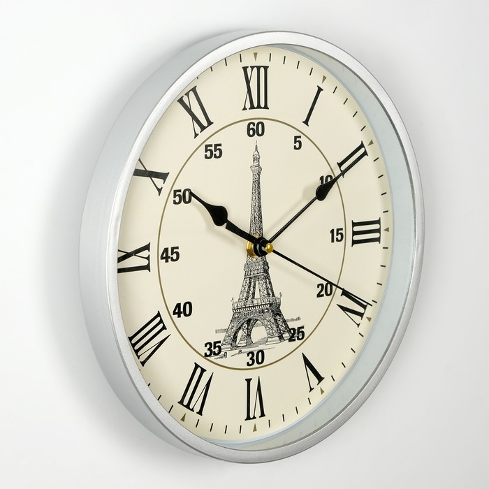 Часы настенные прямоугольные, ретро, под бронзу 27*3*32 см.