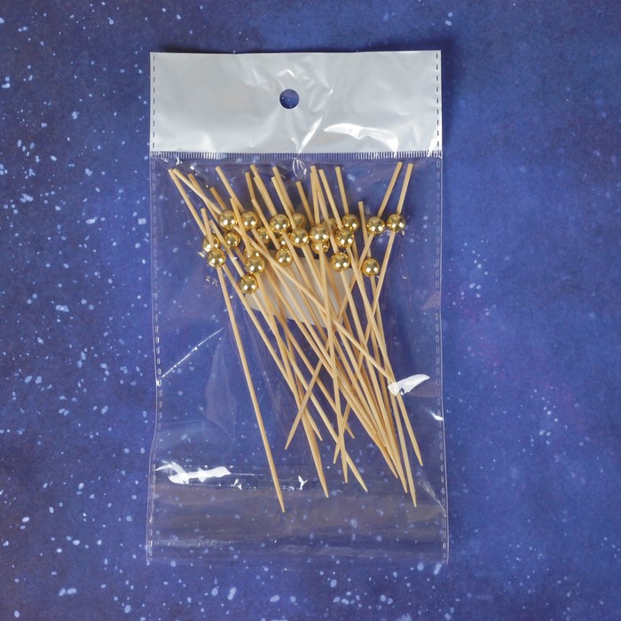 Шпажка для канапе "Бусинка" бамбук (набор 24 шт.)