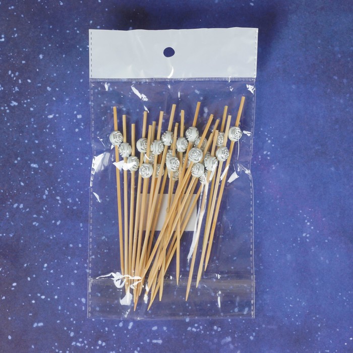 Шпажка для канапе "Роза" бамбук (набор 24 шт.)