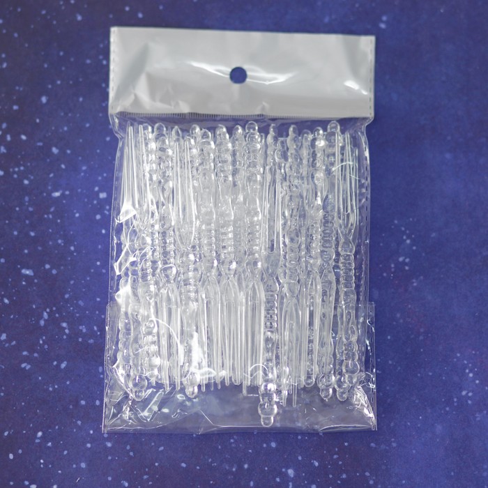 Вилка для канапе прозрачная (набор 50 шт.), 11 см