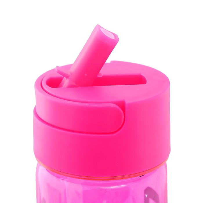 Бутылка для воды 700 мл, летняя, с поильником, микс 7*27