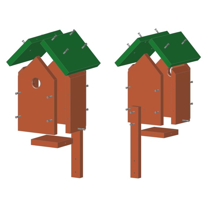 Синичник, 25,8 х 14,5 х 11,8 см