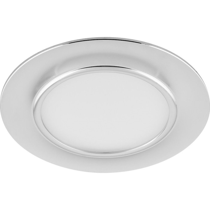 Встраиваемый светодиодный светильник AL611, 7W, 560 Lm, 4000К, серебро, d=80мм