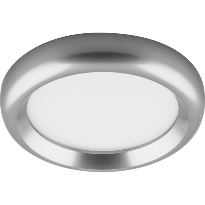 Встраиваемый светодиодный светильник AL614, 7W, 560 Lm, 4000К, серебро, d=80мм