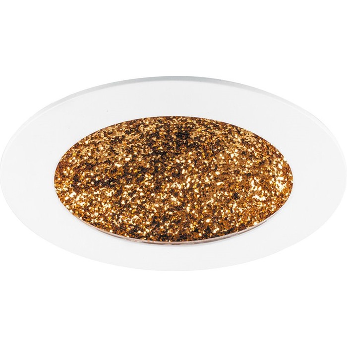 Встраиваемый светодиодный светильник AL9070, 12W, 480Lm, 4000K, цвет белый с золотом, d=165мм   3878